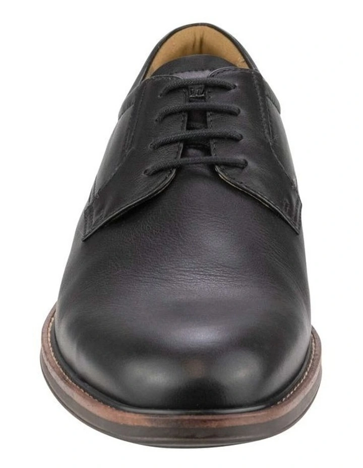 Traveller Plain Toe Derby Shoe in Black image 2