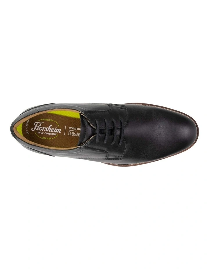 Traveller Plain Toe Derby Shoe in Black image 6
