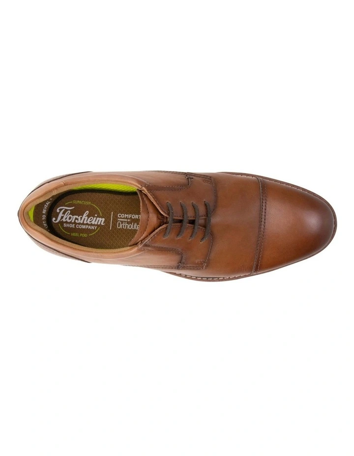 Traveller Cap Toe Derby Shoe in Tan image 6
