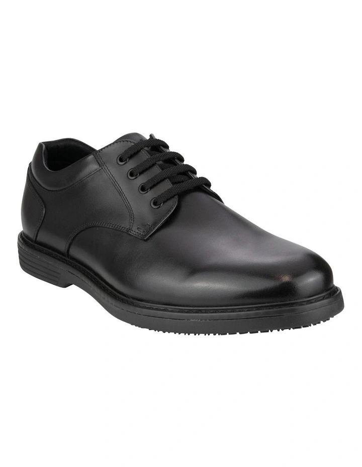 Raptor Plain Toe Derby Shoes in Black image 1