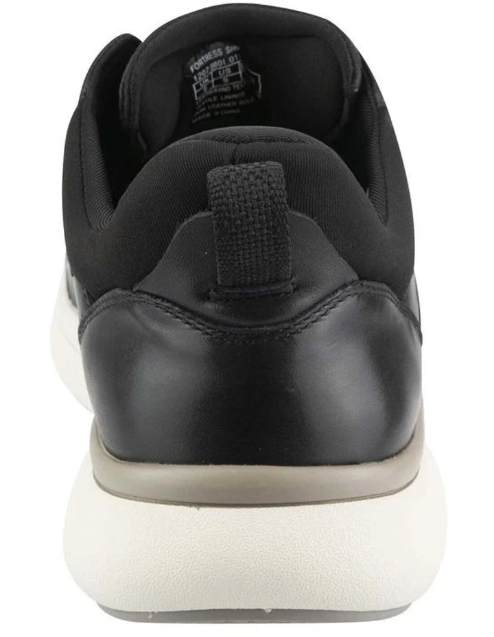 Fortress Perf Toe Elastic Sneaker in Black image 4