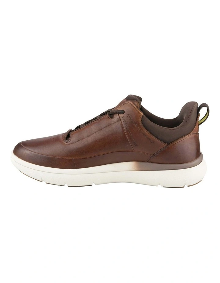 Fortress Perf Toe Elastic Sneaker in Brown image 3