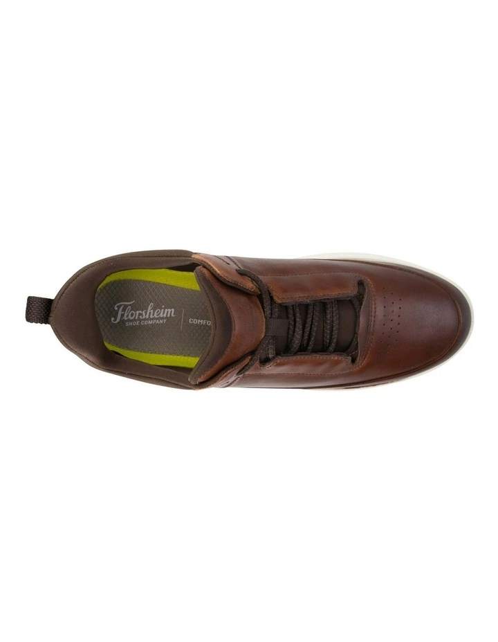 Fortress Perf Toe Elastic Sneaker in Brown image 6