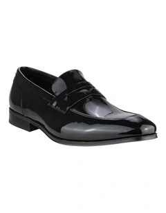 Tux Moc Toe Penny Slip On Shoes in Midnight