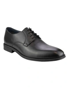Chatham Plain Toe Derby Shoes in Black