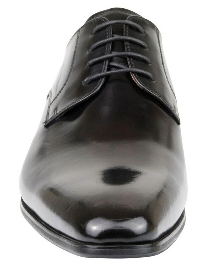 Kabul Plain Toe Derby Shoes in Black image 2