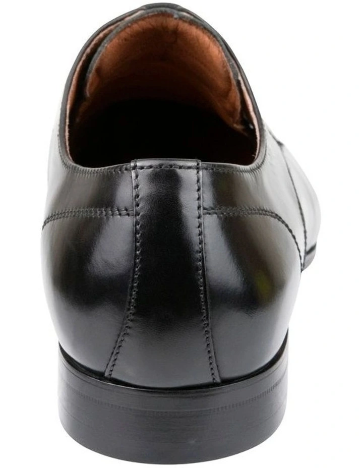 Kabul Plain Toe Derby Shoes in Black image 4