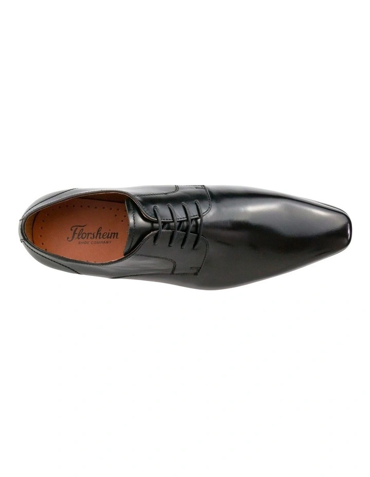 Kabul Plain Toe Derby Shoes in Black image 6