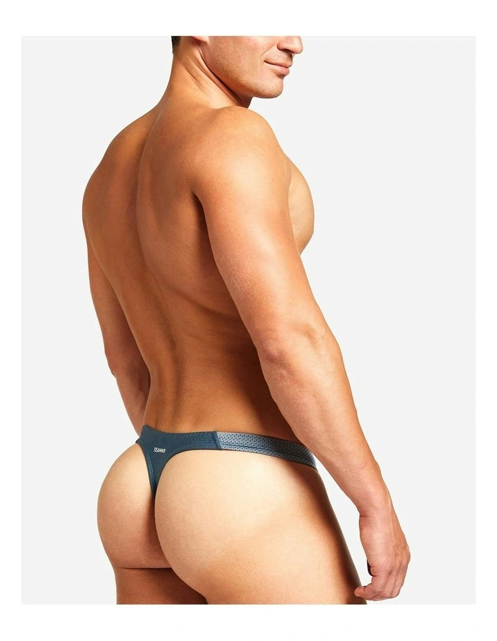 Bass Mesh Swim Thong in Steel Blue image 2