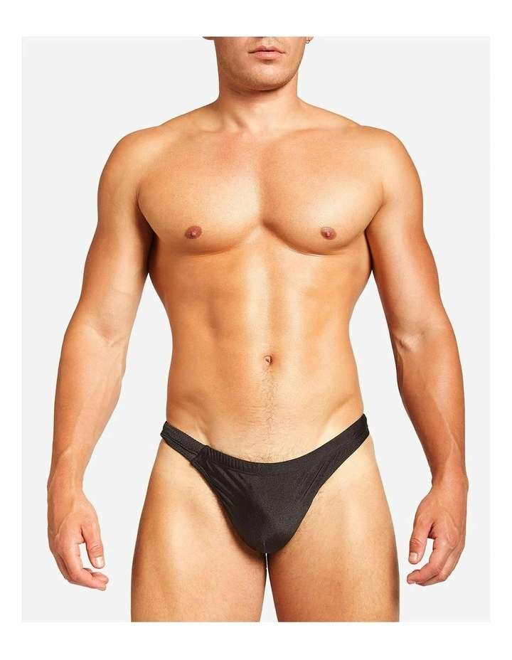 Bass Mesh Swim Thong in Black image 2