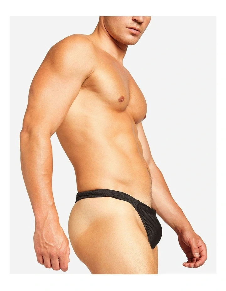 Bass Mesh Swim Thong in Black image 3