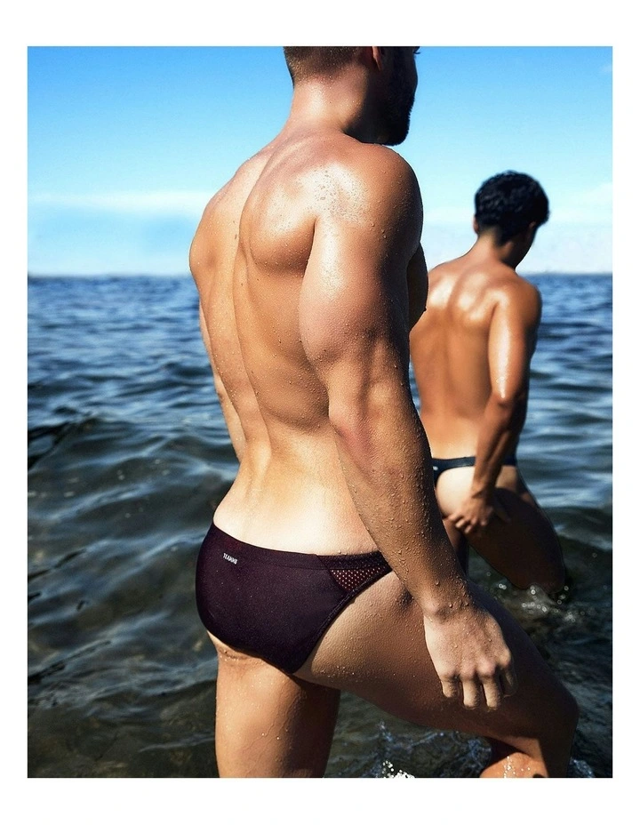 Bass Mesh Swim Thong in Black image 4