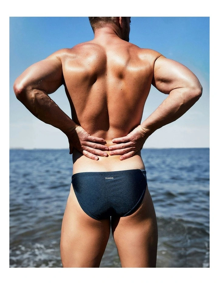 Bass Mesh Swim Brief in Steel Blue image 2