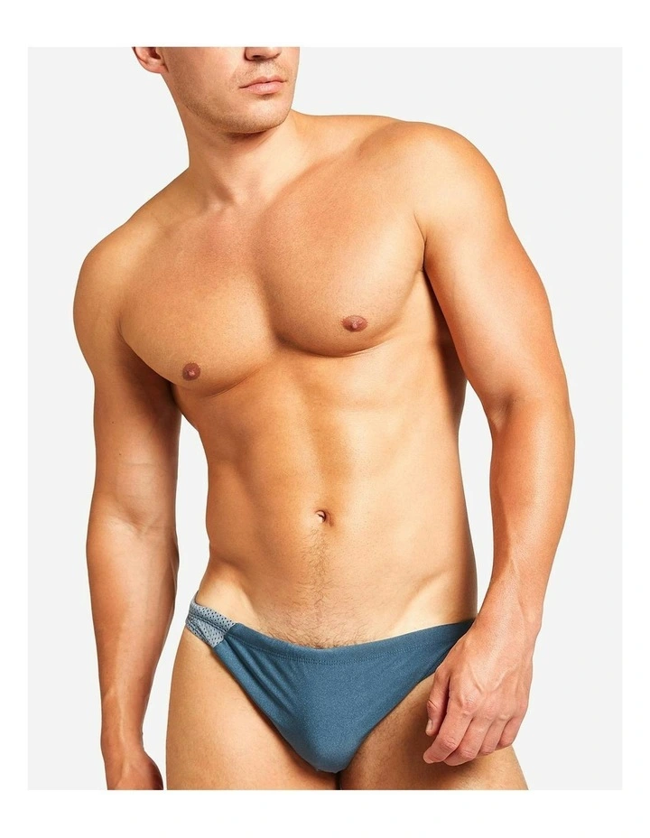 Bass Mesh Swim Brief in Steel Blue image 6