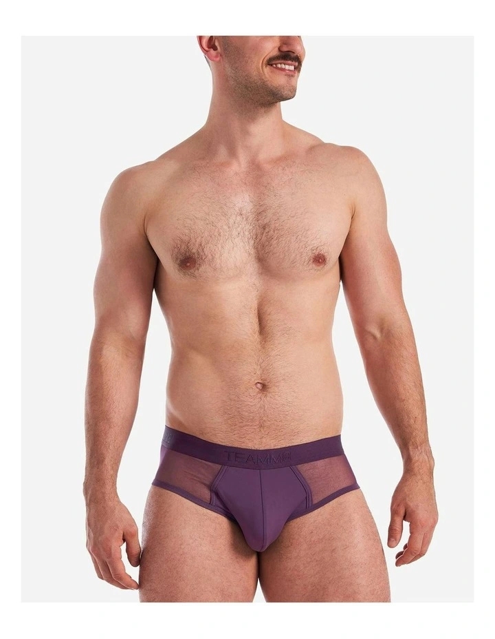 Score Sheer Brief in Plum Purple image 1