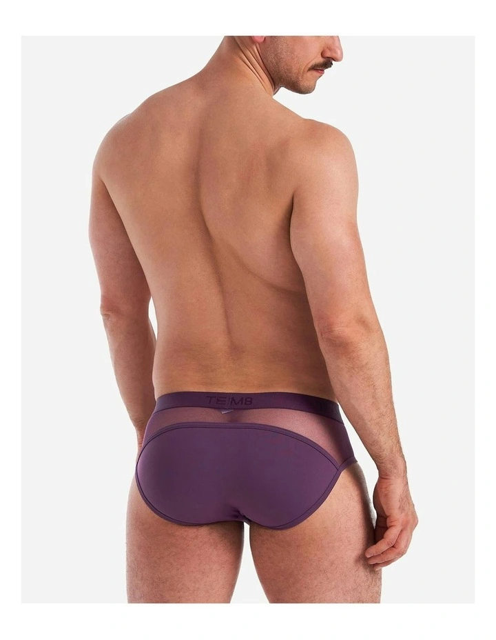 Score Sheer Brief in Plum Purple image 3