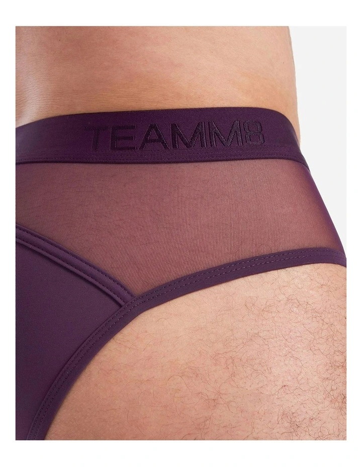 Score Sheer Brief in Plum Purple image 4