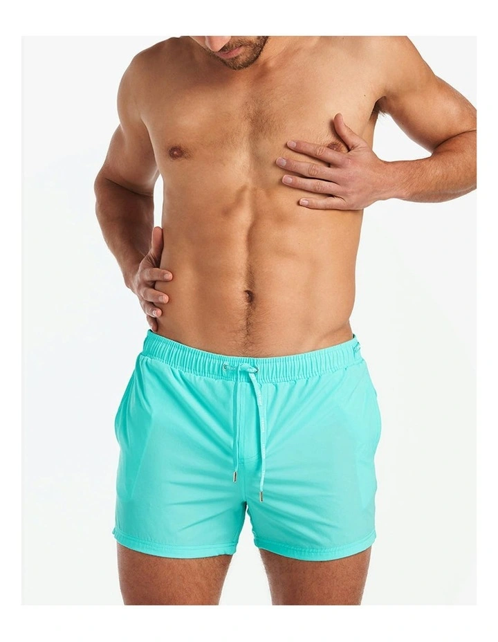 Grid Swim Short in Bondi Blue image 1