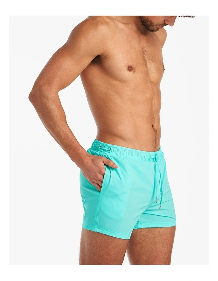 Grid Swim Short in Bondi Blue image 3