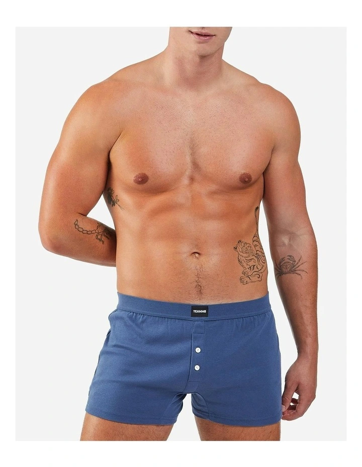 Cotton Boxer Short in Navy image 6