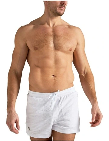 S.S.C. Fraternity Mesh 3 Short in White