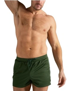 S.S.C. Fraternity Mesh 3 Short in Forest Green