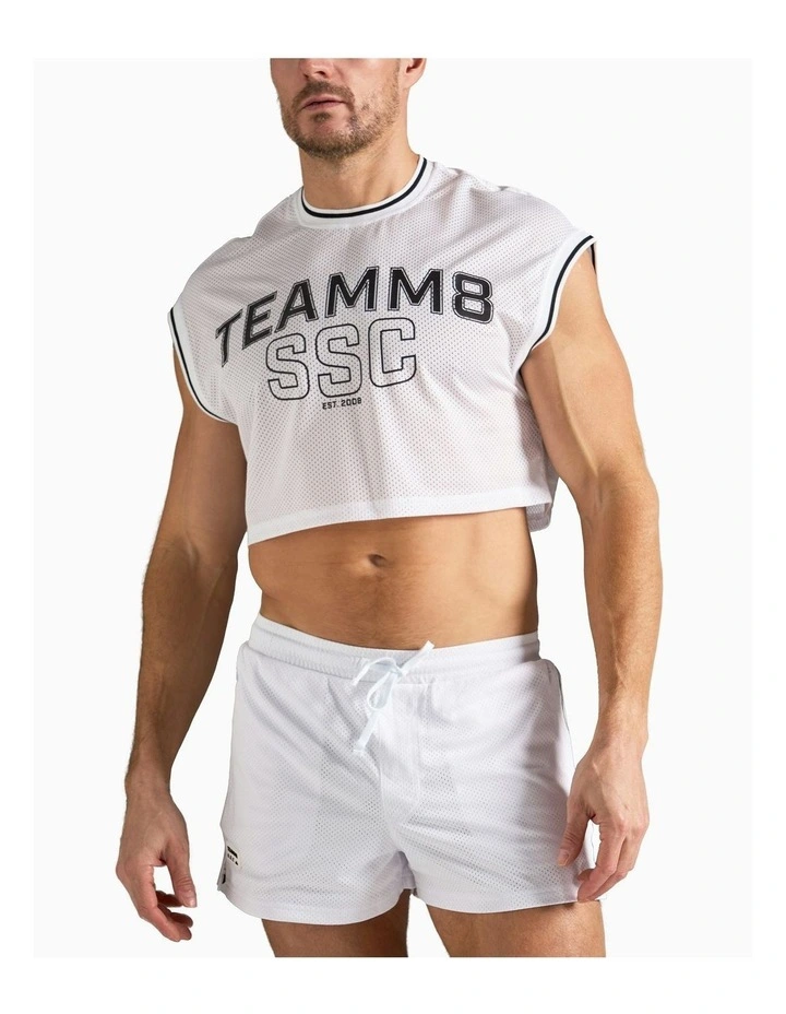 S.S.C. Fraternity Crop Muscle Tank in White image 1
