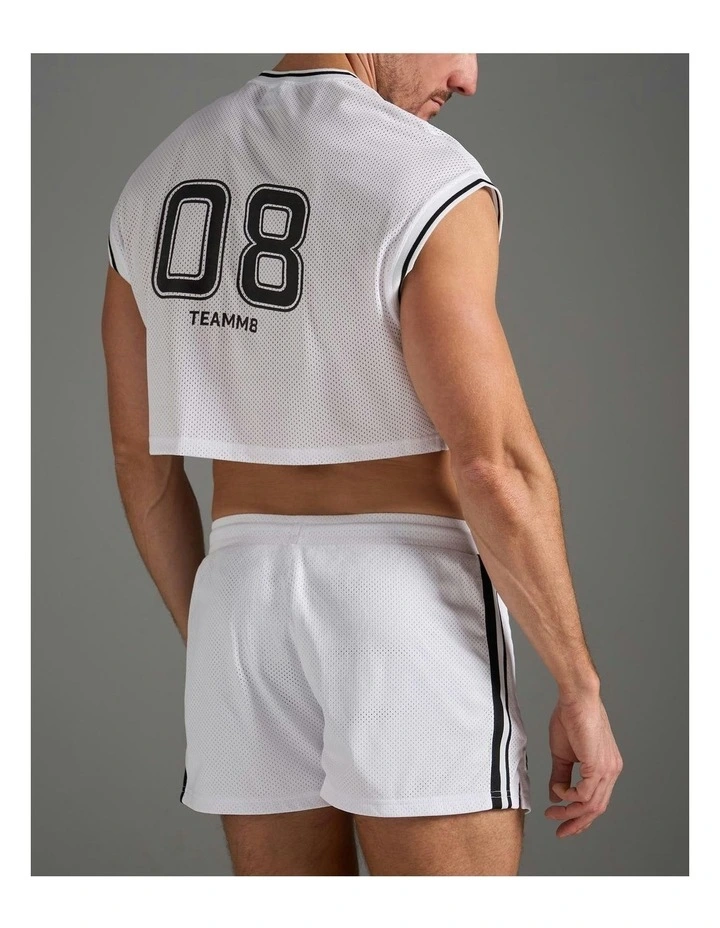 S.S.C. Fraternity Crop Muscle Tank in White image 6
