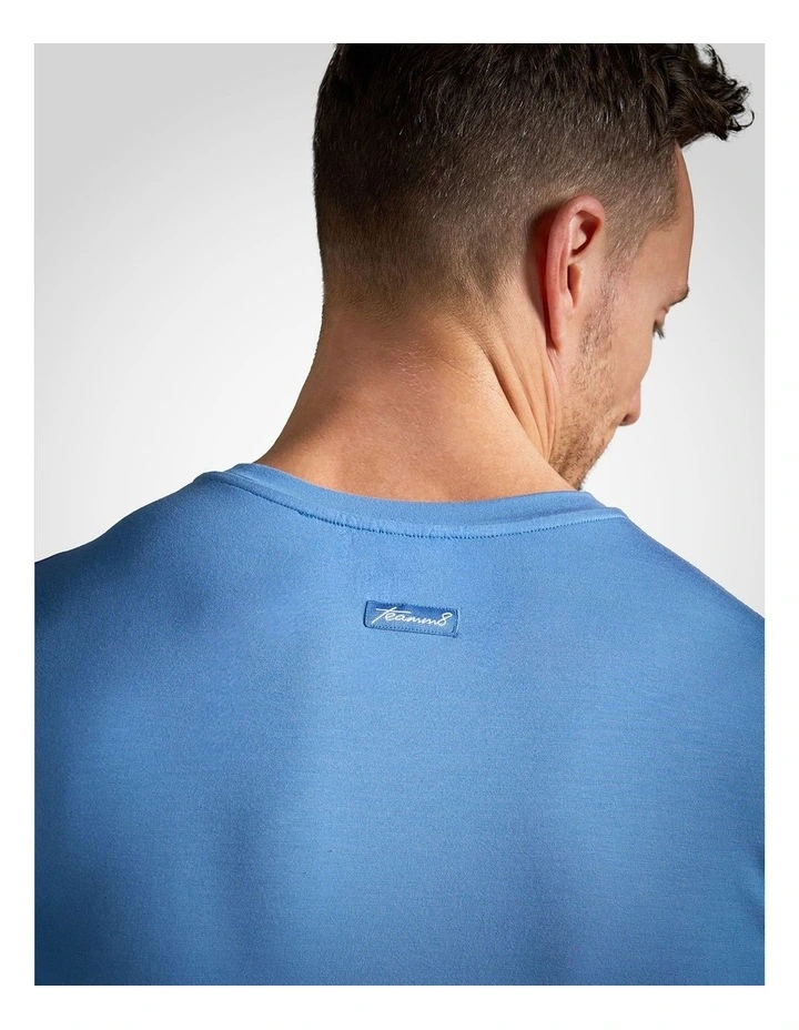 Body Bamboo Crop Tee in Blue Heven image 4