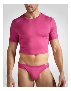 Body Bamboo Crop Tee in Pink