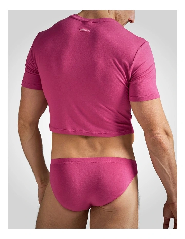 Body Bamboo Crop Tee in Pink image 2