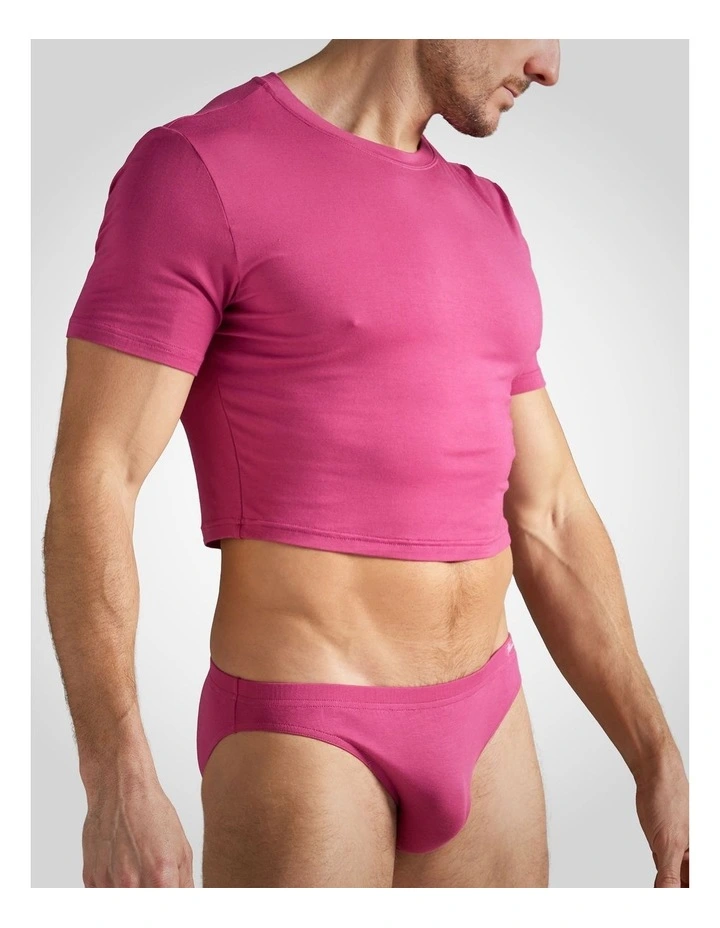Body Bamboo Crop Tee in Pink image 3