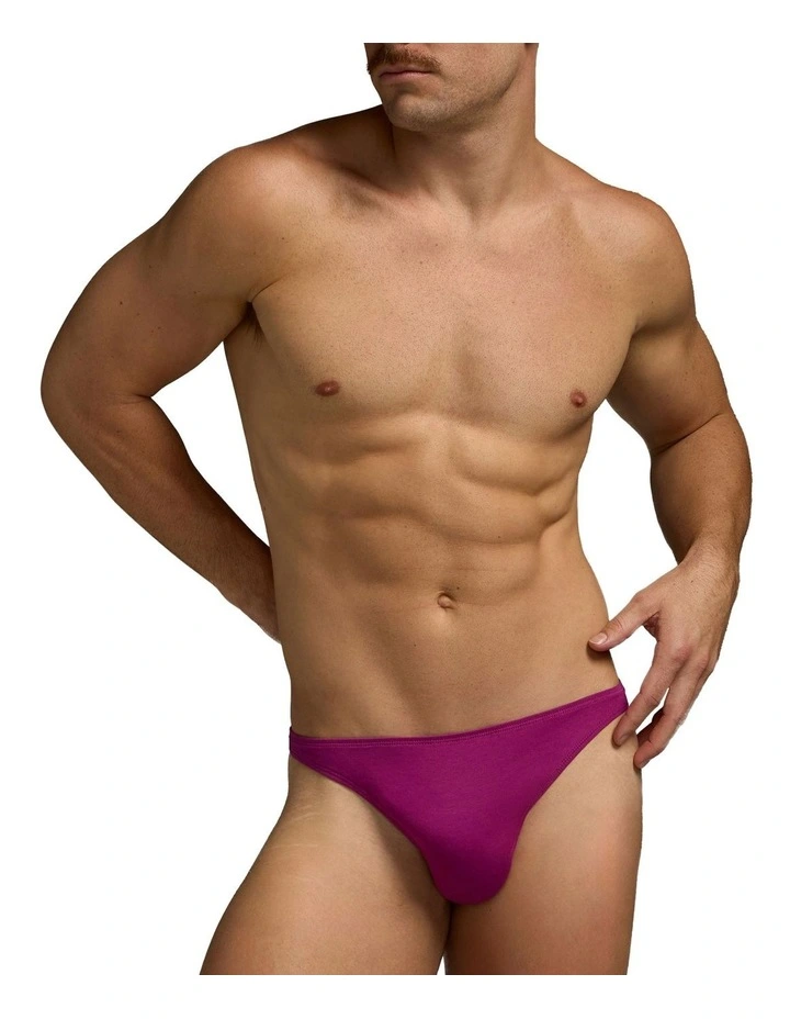 Flirt Cotton Thong in Purple image 1
