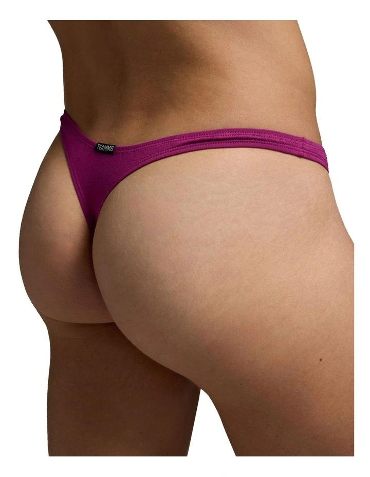 Flirt Cotton Thong in Purple image 4