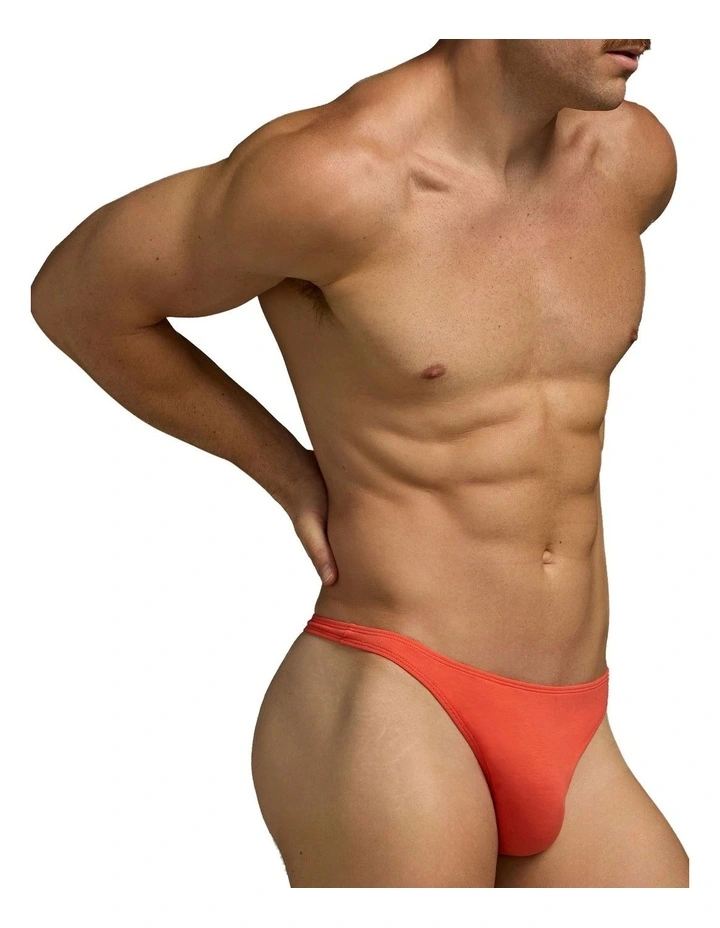 Flirt Cotton Thong in Orange image 3