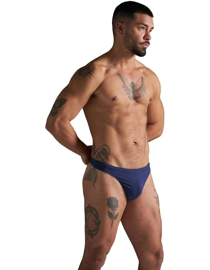 Standard Swim Thong in Navy image 3