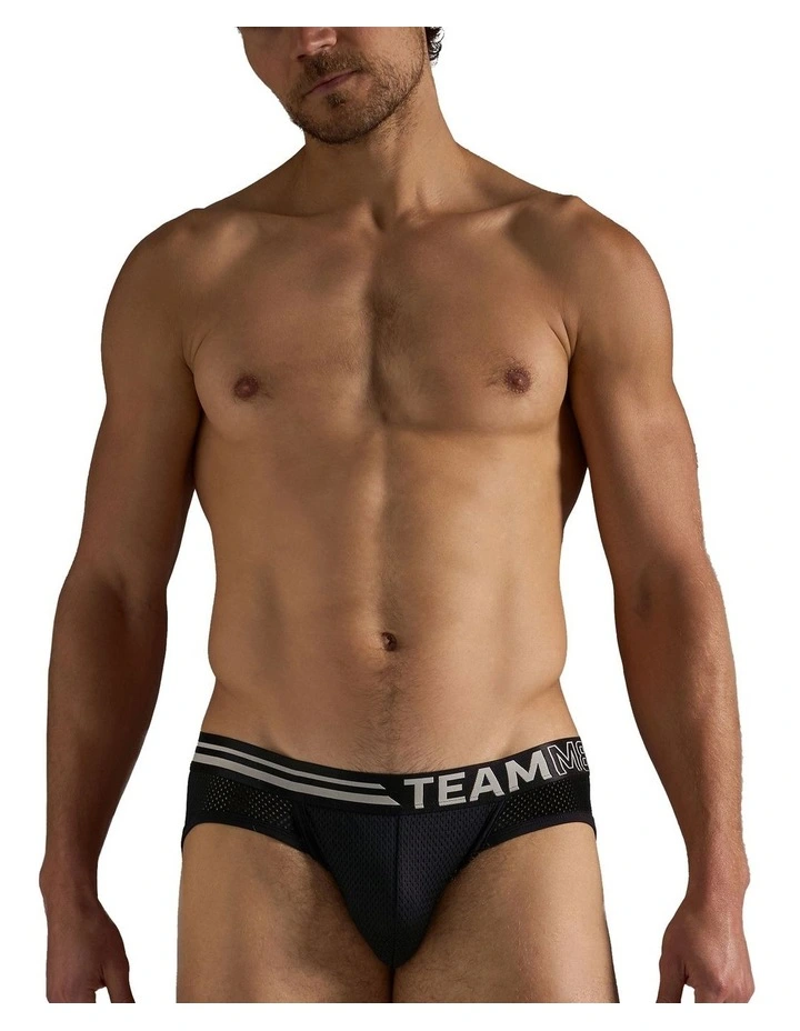 Racer Mesh Jockstrap in Jet Black image 1