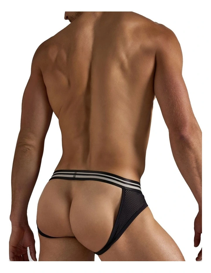 Racer Mesh Jockstrap in Jet Black image 2