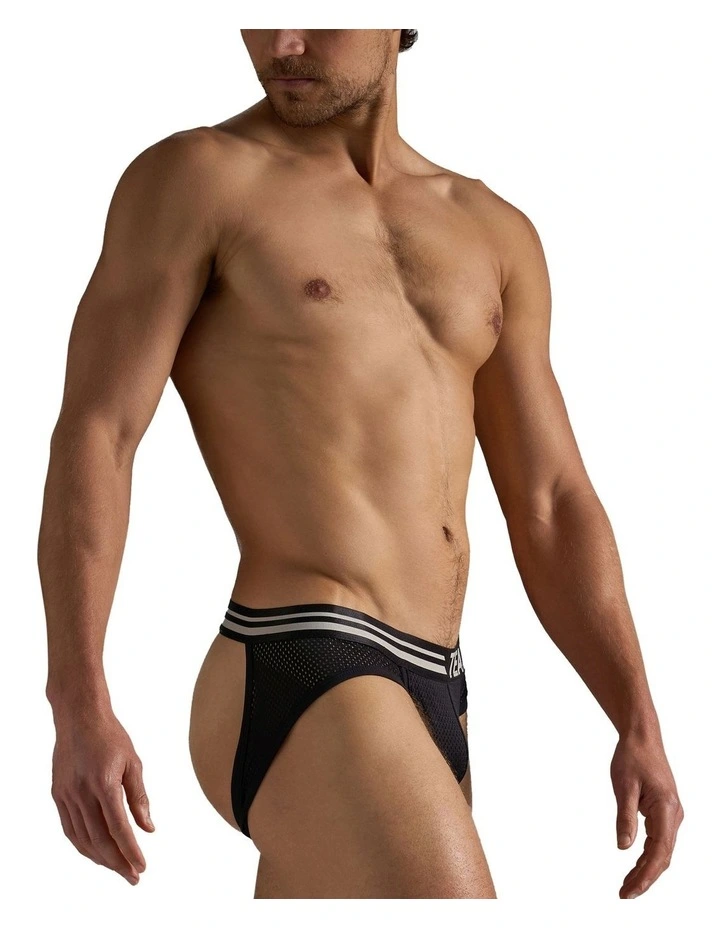 Racer Mesh Jockstrap in Jet Black image 3