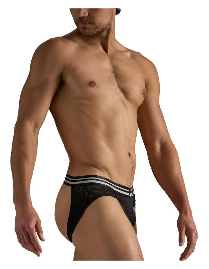 Racer Mesh Jockstrap in Jet Black image 3