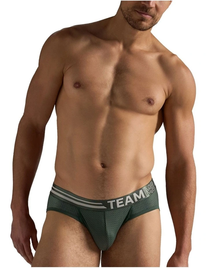 Racer Mesh Jockstrap in Hunter Green image 1