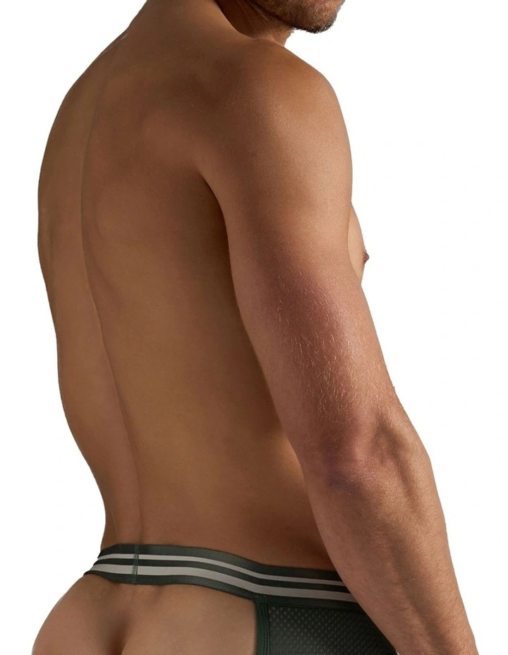 Racer Mesh Jockstrap in Hunter Green image 2