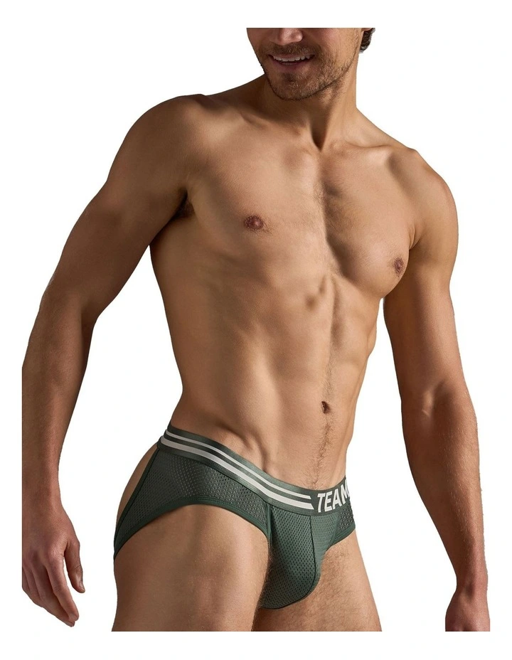 Racer Mesh Jockstrap in Hunter Green image 3