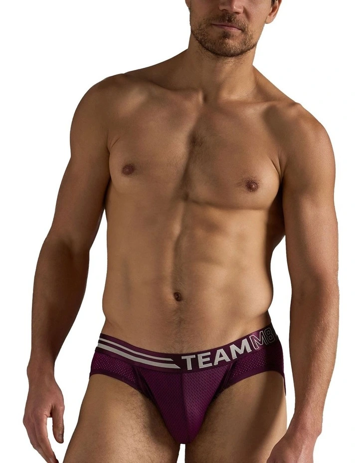 Racer Mesh Jockstrap in Purple image 1