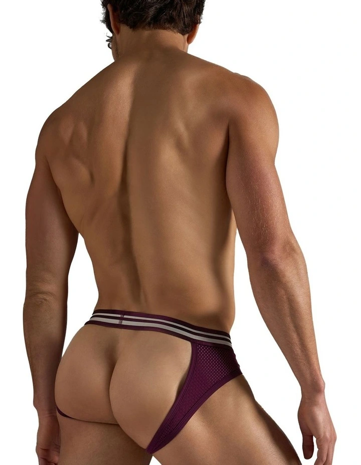 Racer Mesh Jockstrap in Purple image 2