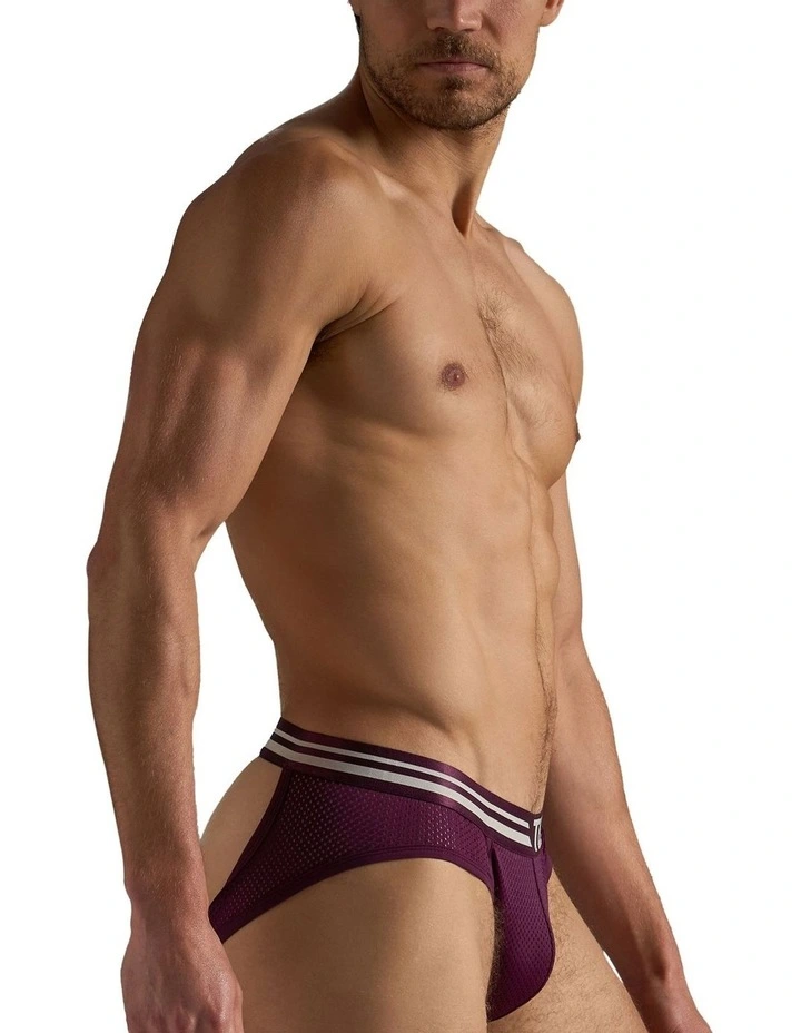 Racer Mesh Jockstrap in Purple image 3