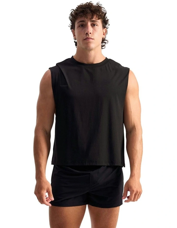 Strike Muscle Tank in Black image 1