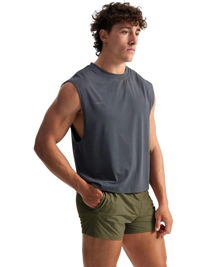 Strike Muscle Tank in Gunmetal image 3