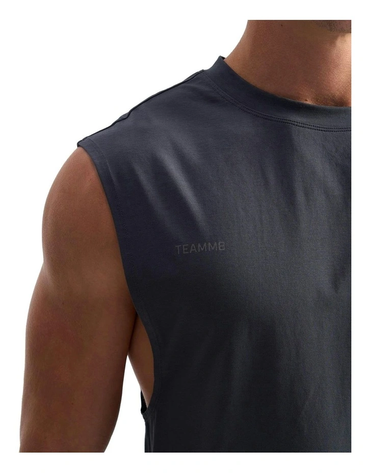 Strike Muscle Tank in Gunmetal image 4