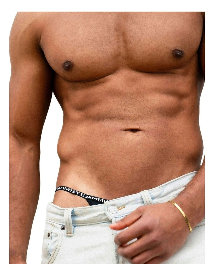 Glide Micro Thong in Black image 3